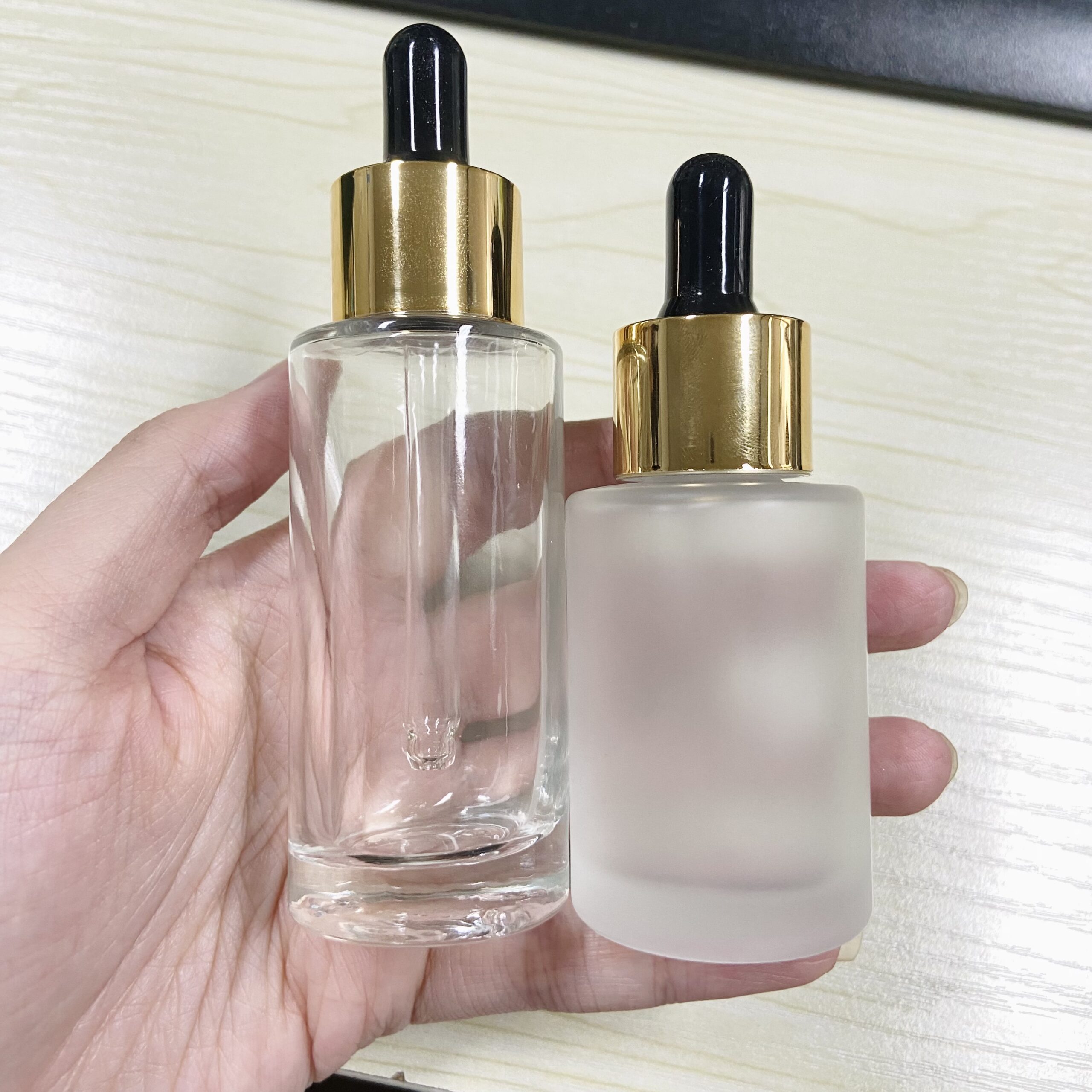 10ml 20ml 30ml 50ml Custom Empty Cosmetics Skincare Serum Glass Frosted Bottles Hair Essential Oil Dropper Bottle Luxury - GB005 - Image 4