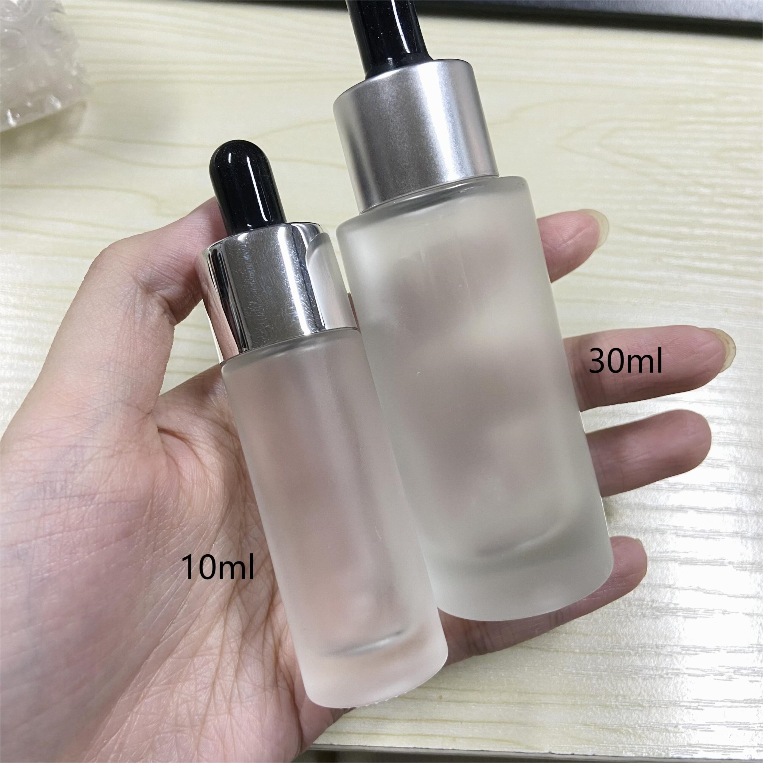 10ml 20ml 30ml 50ml Custom Empty Cosmetics Skincare Serum Glass Frosted Bottles Hair Essential Oil Dropper Bottle Luxury - GB005 - Image 6