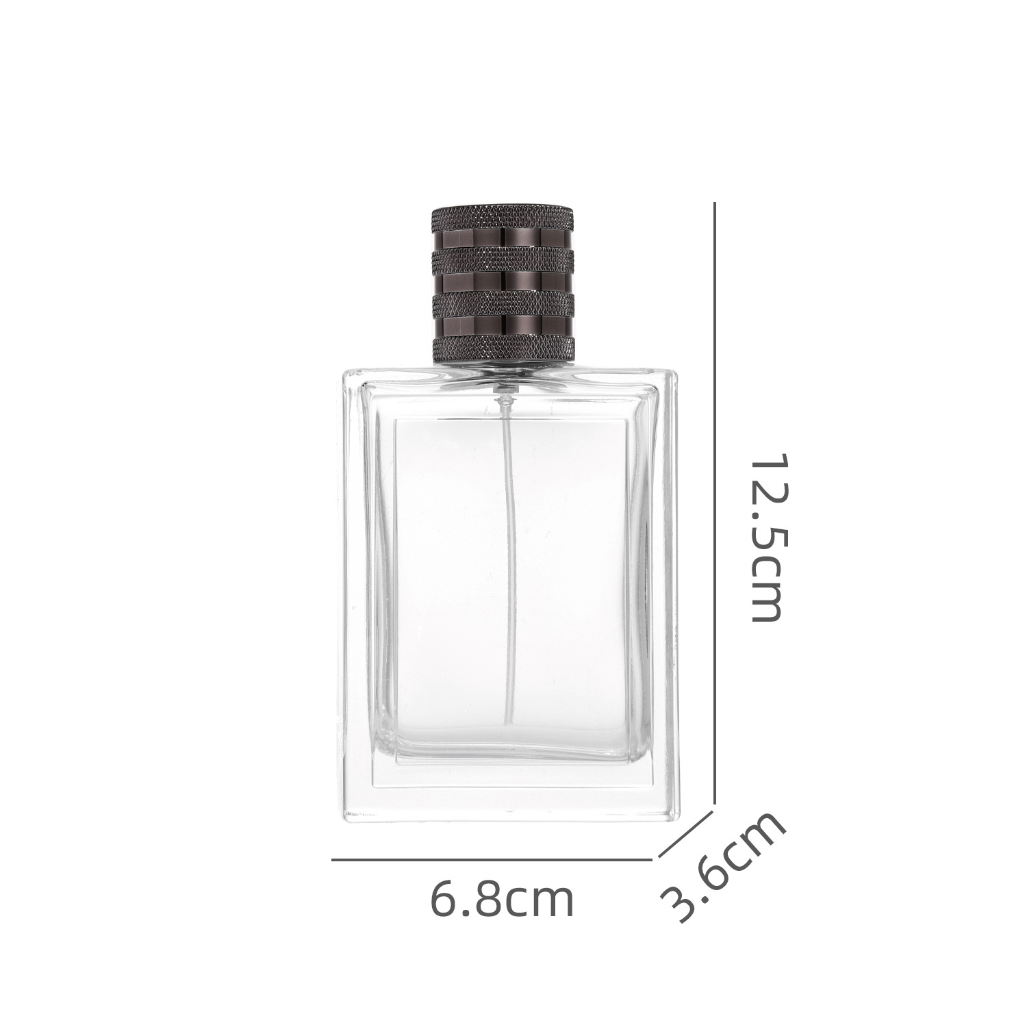 High Quality Empty Square Perfume Bottle 30ml 50ml 100ml Clear Spray Glass Bottle with Collar and Pump Cap Logo Printing Labels - GB23SX - Image 6