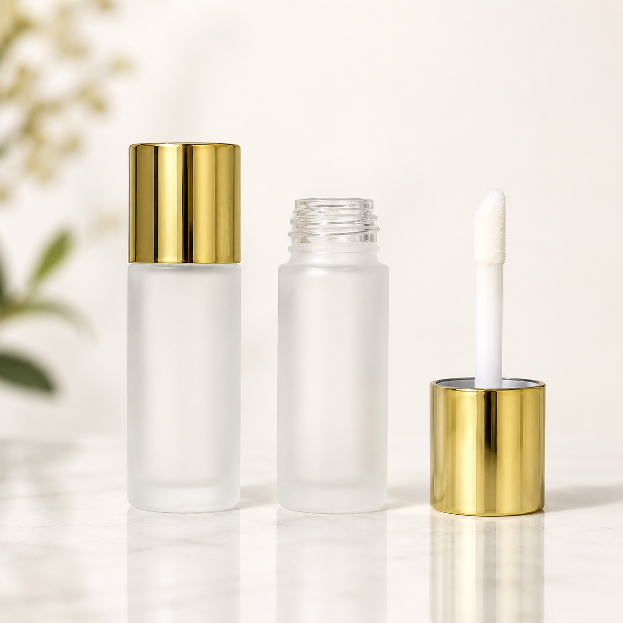 New Arrival Round Cylinder 20ml 30ml Liquid Blush Foundation Glass Bottle With Big Brush Applicator - GBS100 - Image 5