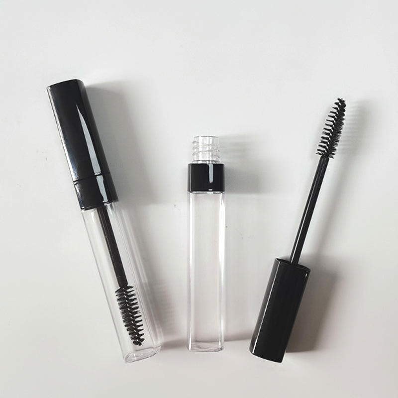 Plastic Square 10ml Mascara Tube Packaging Mascara Nylon Brush Lip Gloss Applicator Head Customize Black Top Color Bottle - MC1753A - Image 3