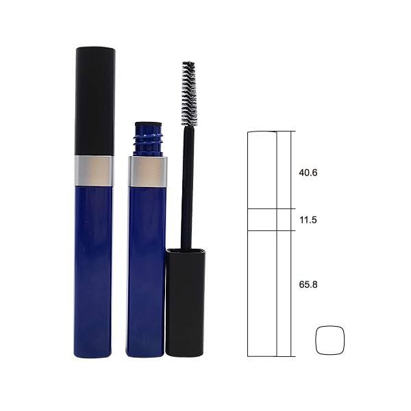 Plastic Square 10ml Mascara Tube Packaging Mascara Nylon Brush Lip Gloss Applicator Head Customize Black Top Color Bottle - MC1753A - Image 4