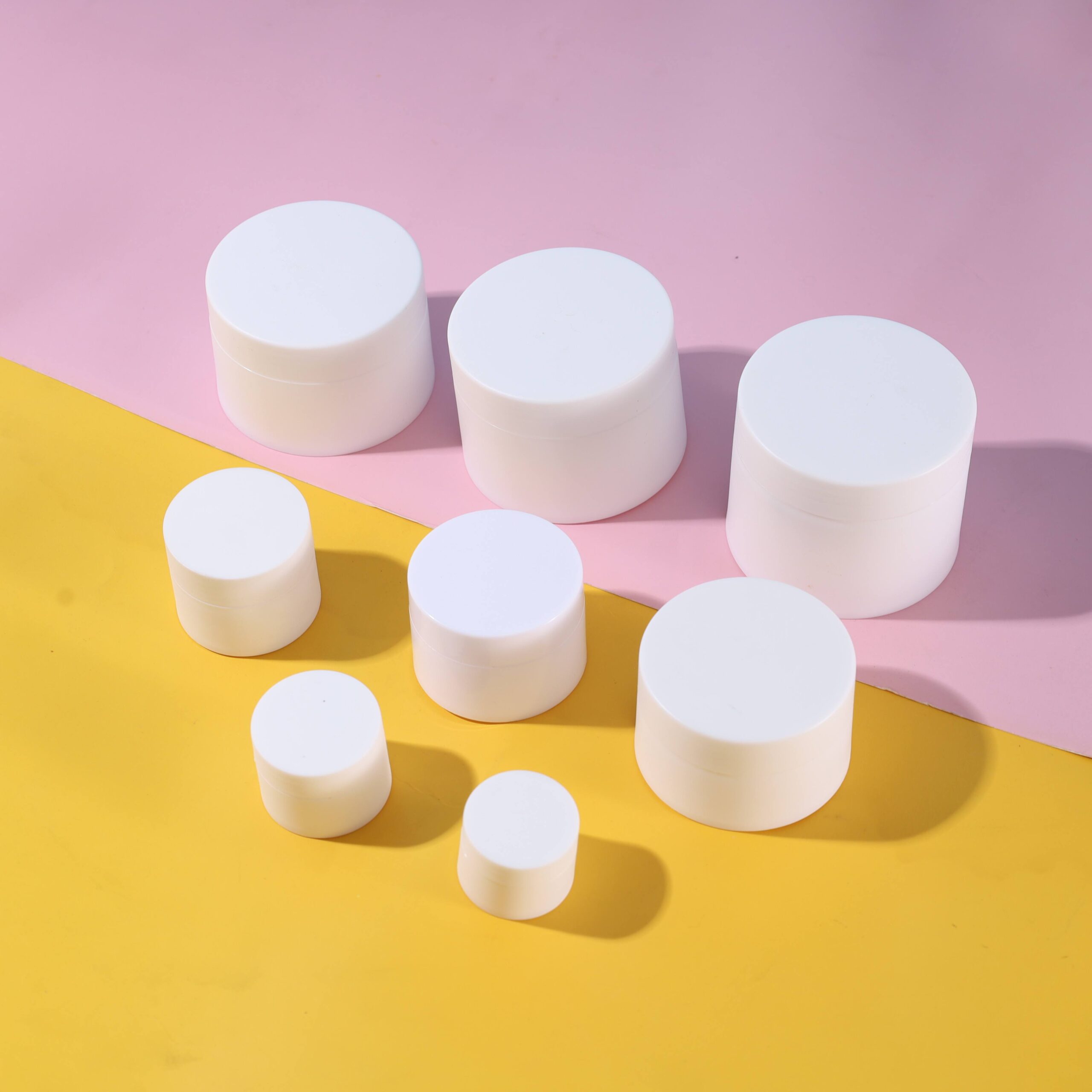 Skin Care Cream Jar 10ml 30ml 50ml 100ml 250ml 300ml Wide Mouth White Round Cosmetic Jar Screw Cap PP Inner Pan 0.35oz-10oz - J2037,J2038 - Image 5