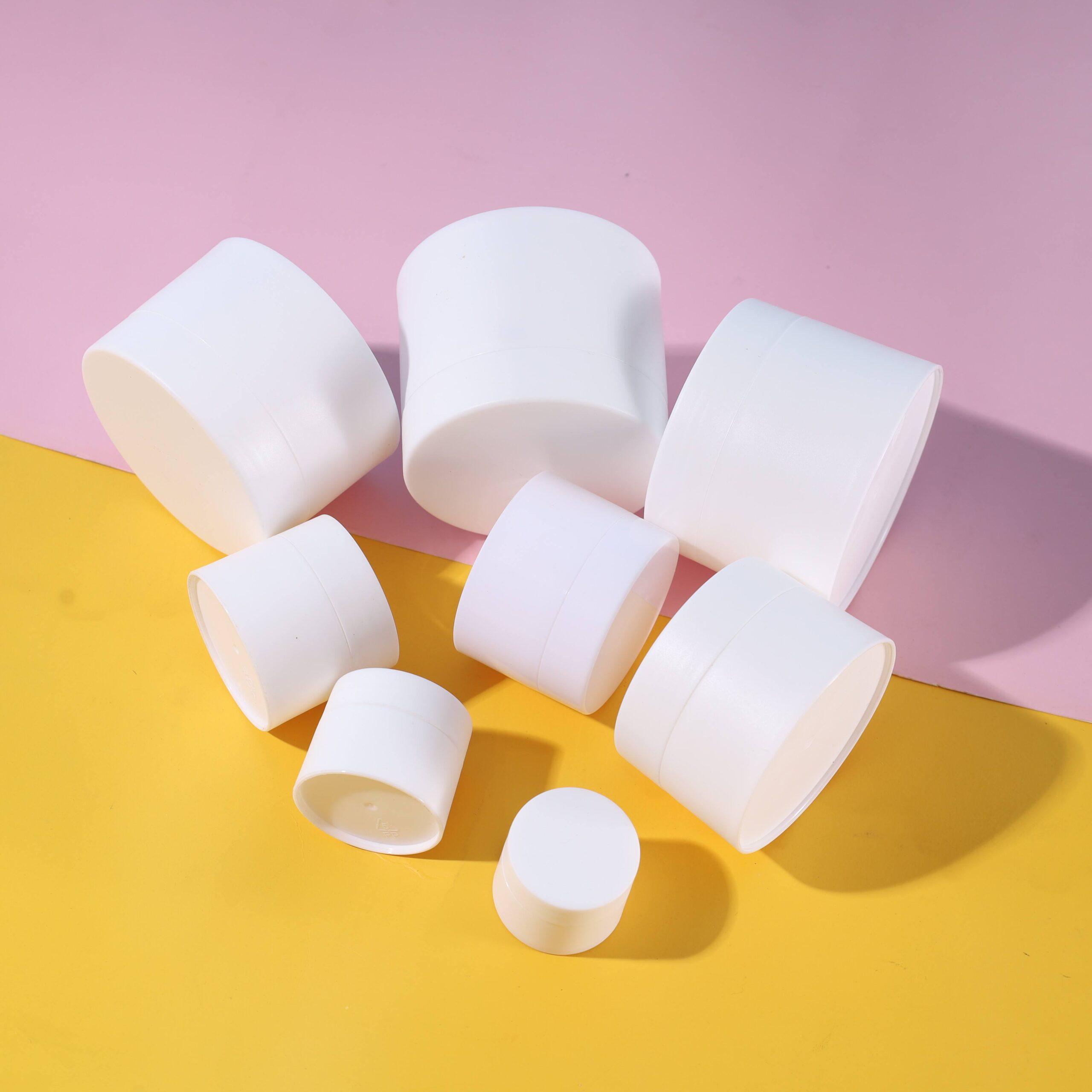 Skin Care Cream Jar 10ml 30ml 50ml 100ml 250ml 300ml Wide Mouth White Round Cosmetic Jar Screw Cap PP Inner Pan 0.35oz-10oz - J2037,J2038 - Image 6