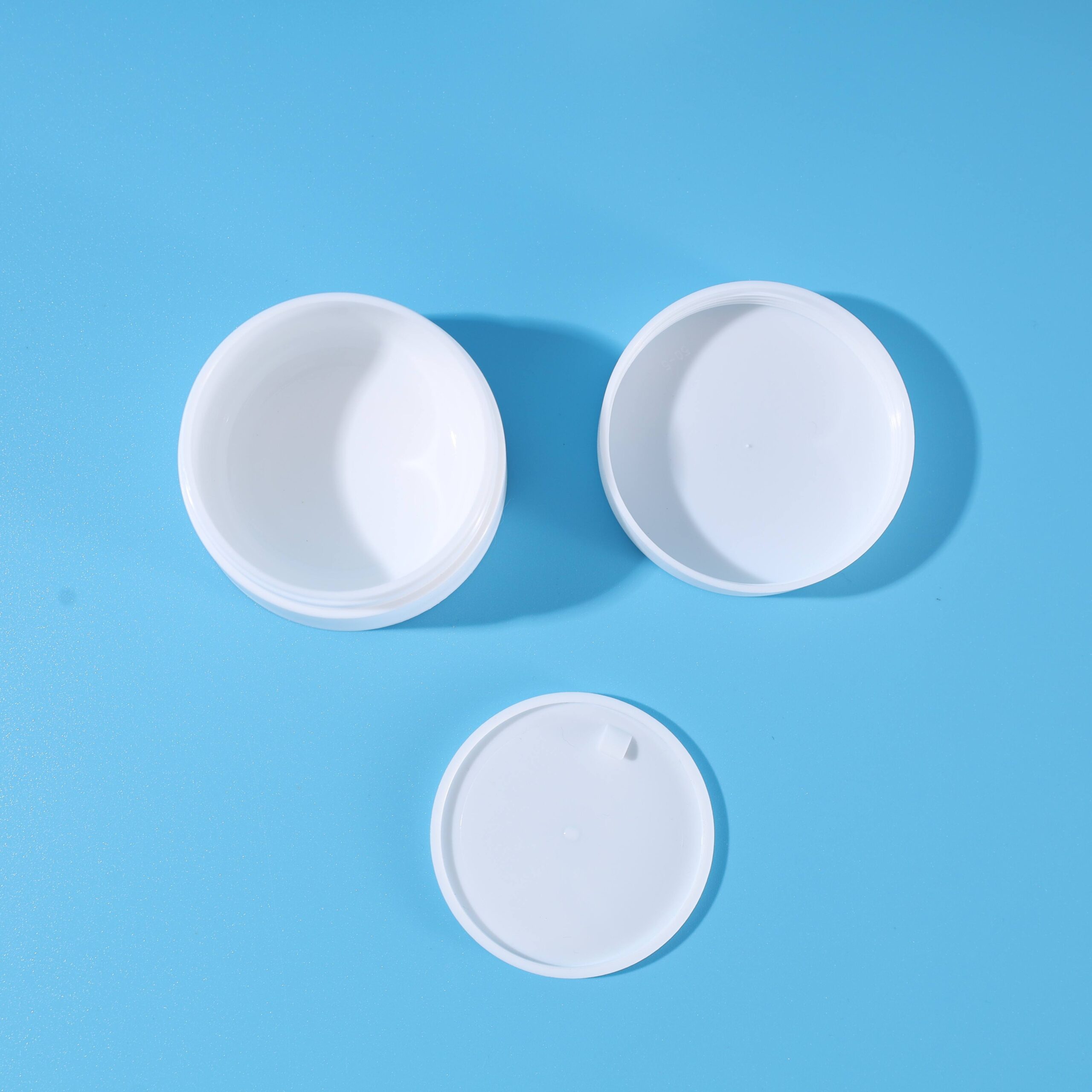 Skin Care Cream Jar 10ml 30ml 50ml 100ml 250ml 300ml Wide Mouth White Round Cosmetic Jar Screw Cap PP Inner Pan 0.35oz-10oz - J2037,J2038 - Image 4