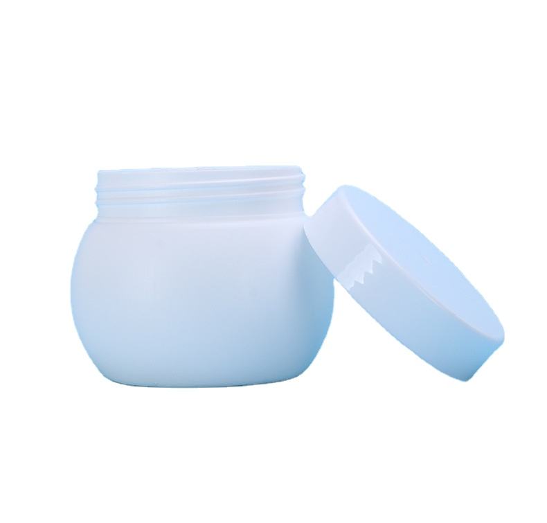 Factory New Arrival Plastic Skin Care Packaging 160ml Screw Cap White Round Cosmetic Cream Jar HDPE PP Hair Wax Wide Mouth Jar - JX144