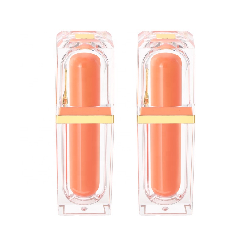 Hot Square 30ml PMMA Essence Lotion Pump Bottle Orange Acrylic Liquid Foundation Container Cream Bottling Wholesale - L1103 - Image 2