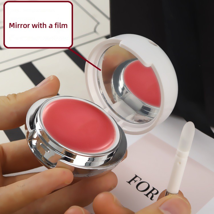 New Style 12g Lip Balm Jar Lip Mud Mask Container Silicone Brush Applicator Blusher Box With Mirror Lipstick Freeze Empty Bottle - LB1233 - Image 4