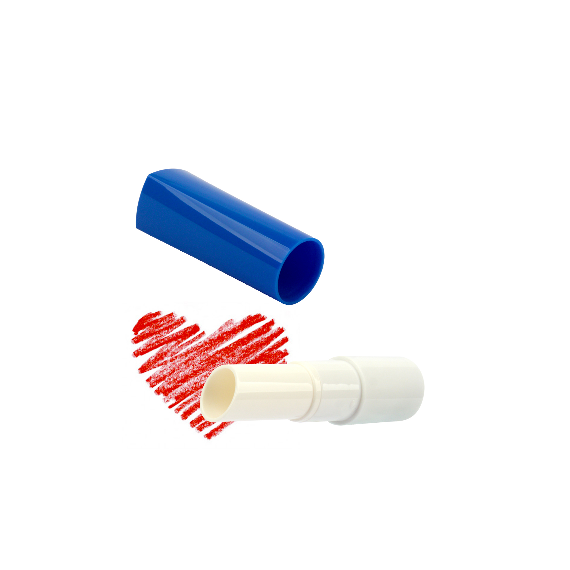 Unique 3g 3.5g Filling Blue White Lip Balm Packaging Lip Scrub Tube Small Square Top Round Lipstick Bottle Logo Customization - LB151 - Image 3