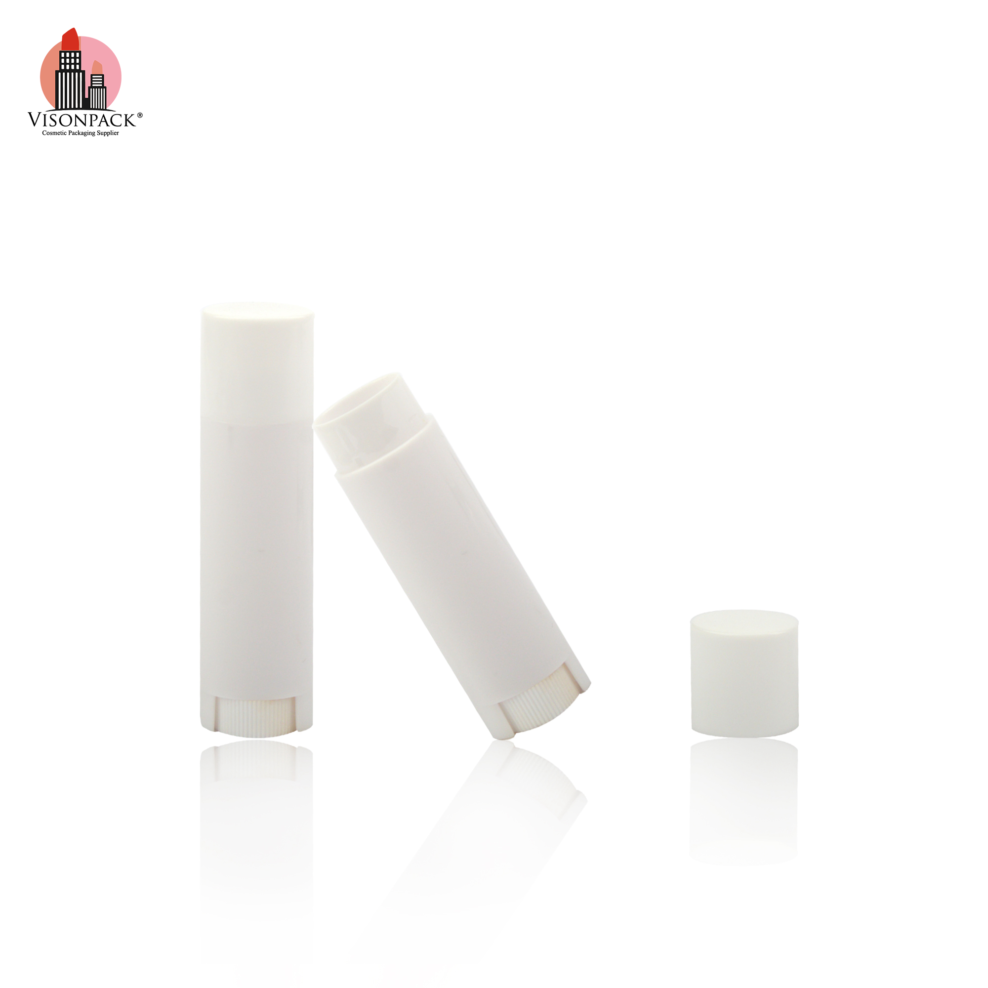 Hote Sale Simple 5g Oval Lip Balm Tube Packaging in White PP Material Plastic Small Deodorant Lipstick Container Direct Filling - LB152 - Image 2