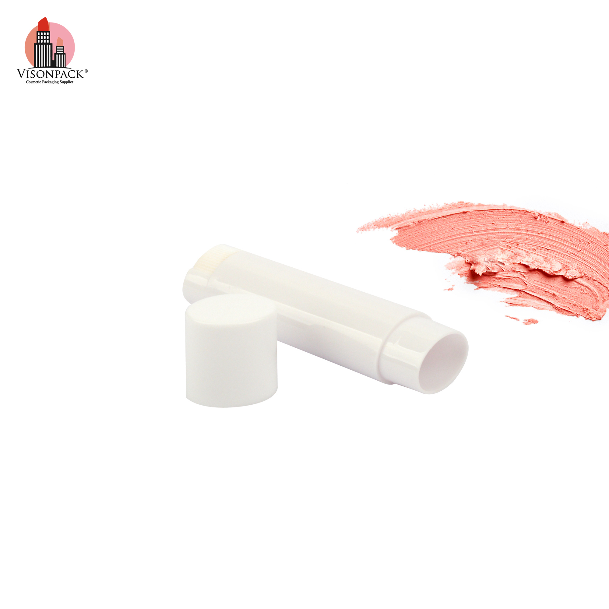 Hote Sale Simple 5g Oval Lip Balm Tube Packaging in White PP Material Plastic Small Deodorant Lipstick Container Direct Filling - LB152 - Image 4