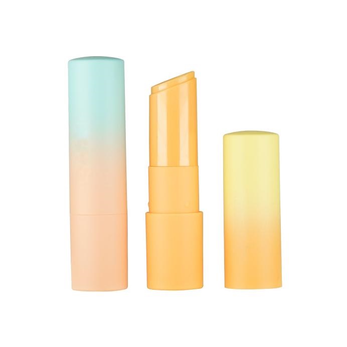 Factory Wholesale Round Empty Plastic Chapstick Lipstick Container Lip Balm Tube Packaging Custom Color - LB155