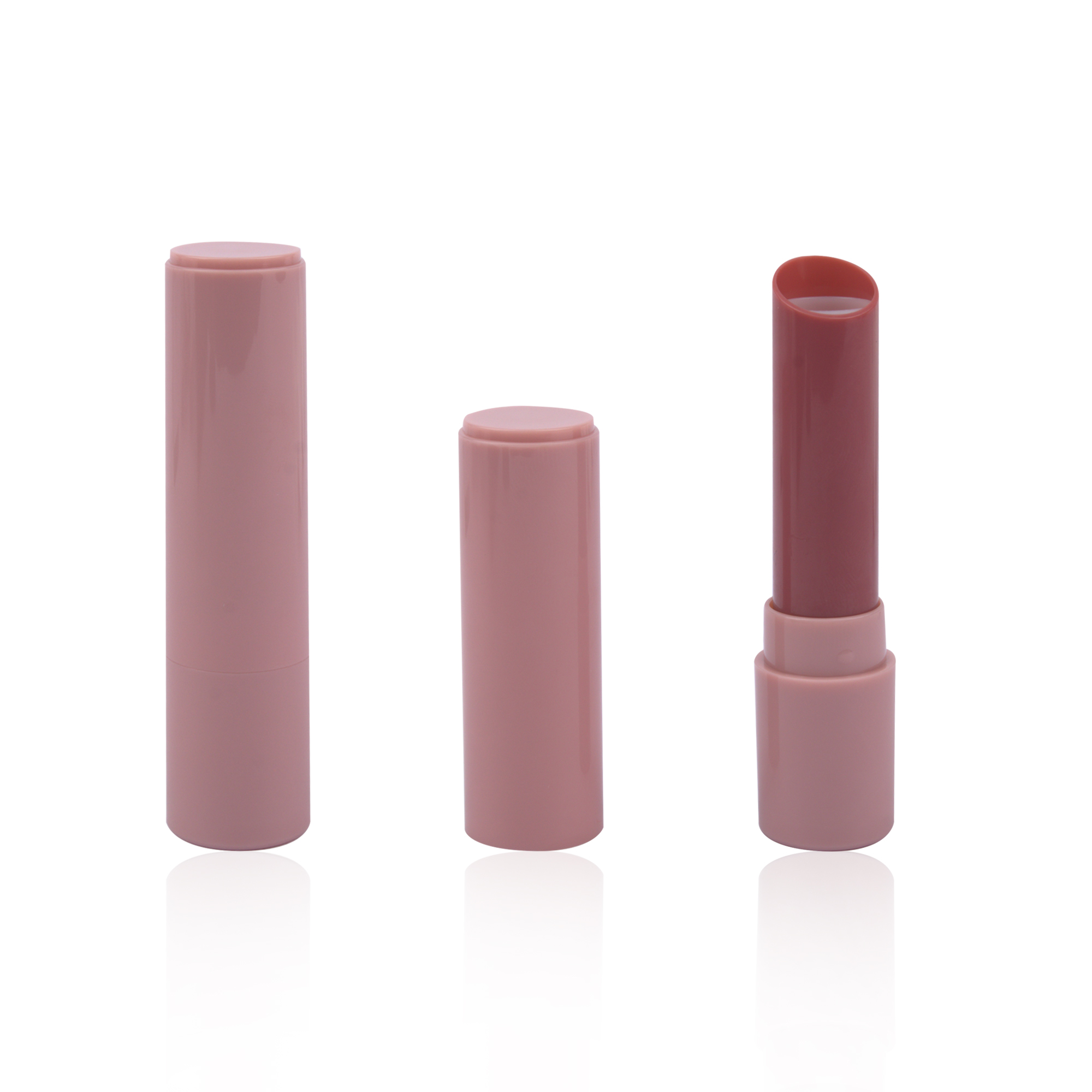 Simply Design 3g Empty Round Lipstick Case Lip Balm Chapstick Tube Packaging White Custom Color Logo - LB208