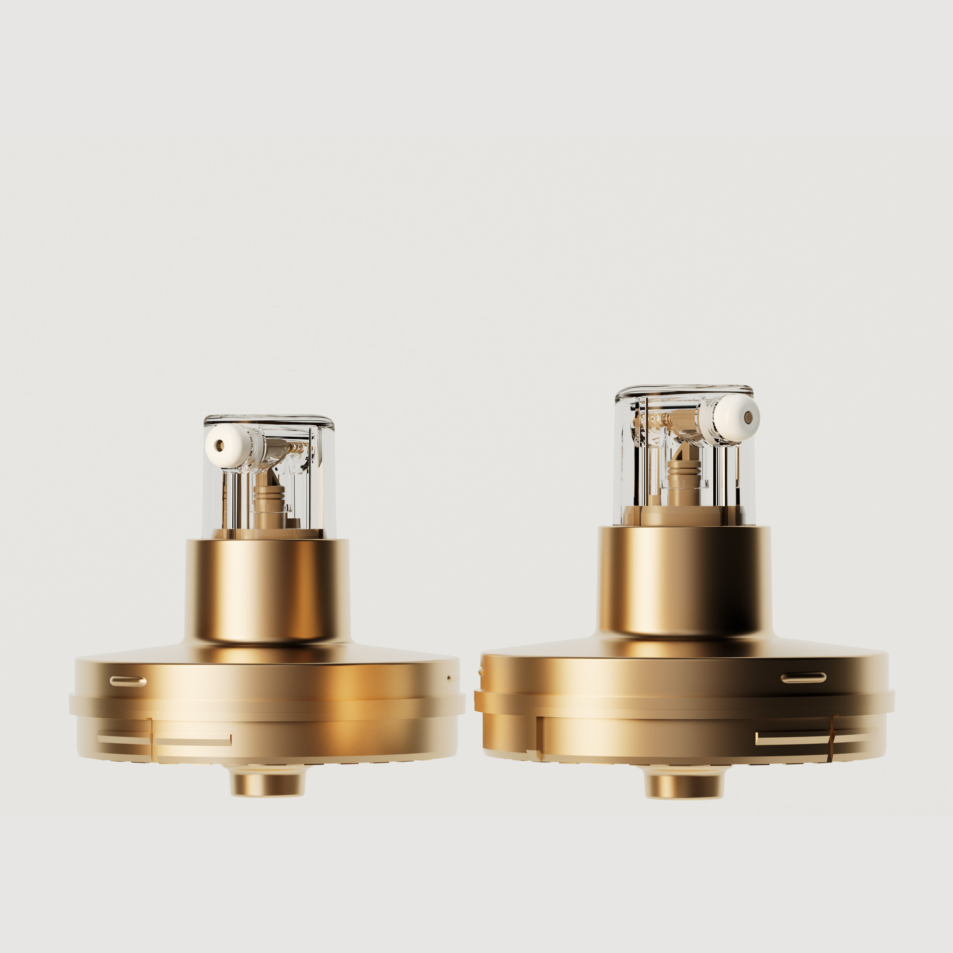 Skin Care Package 30ml 50ml Lotion Airless Bottle Refillable Inner Jar Liquid Sunscreen Cream Matte Gold Dispenser Pump Bottle - LB252S - Image 3