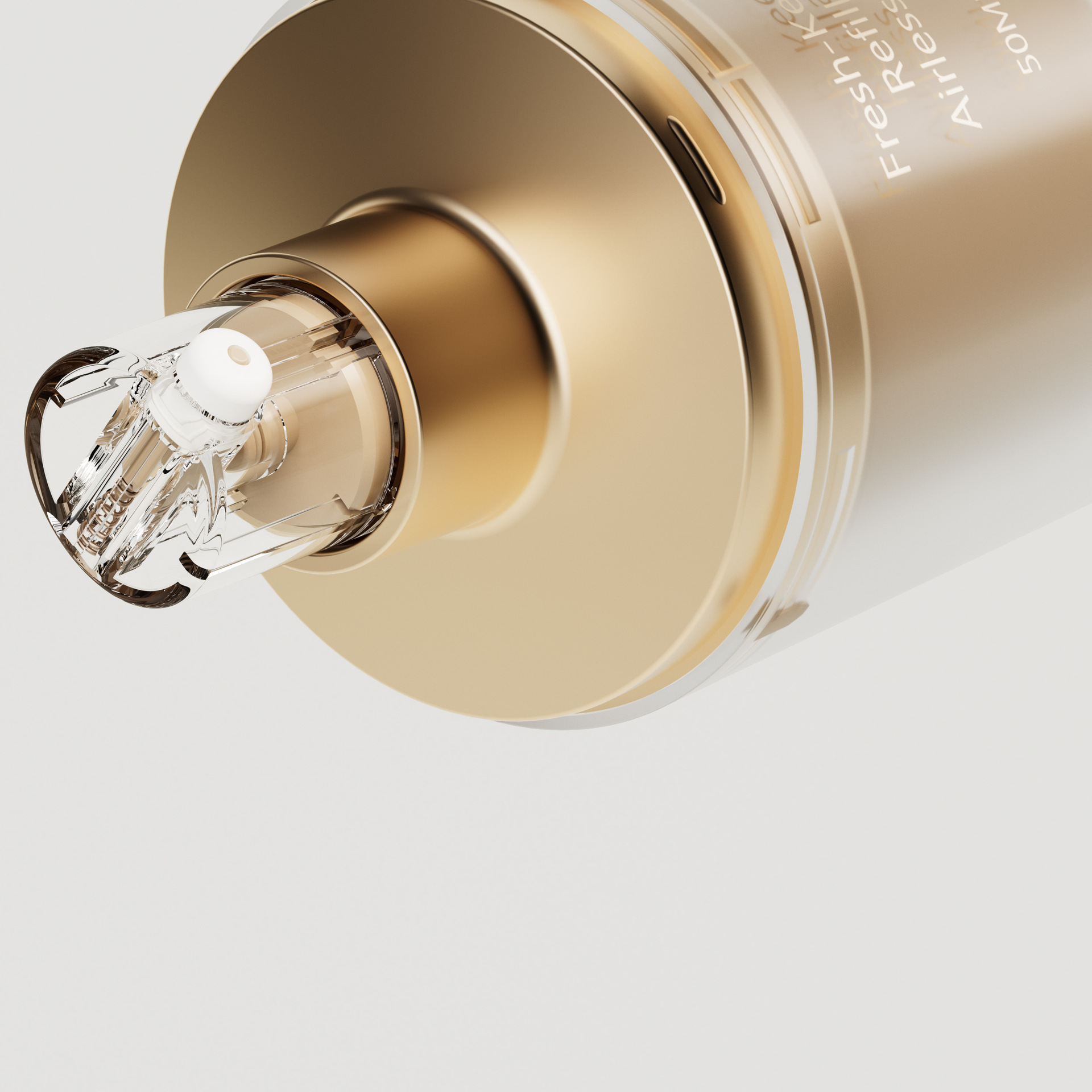 Skin Care Package 30ml 50ml Lotion Airless Bottle Refillable Inner Jar Liquid Sunscreen Cream Matte Gold Dispenser Pump Bottle - LB252S - Image 6
