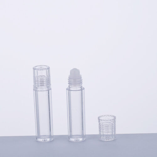 New Arrival Plastic Cosmetic Lip Oil Tube 2ml 4ml 6ml Cylinder Roll Ball Lip Glaze Clear Container Roll-on Lip Scrub Bottle - LB898