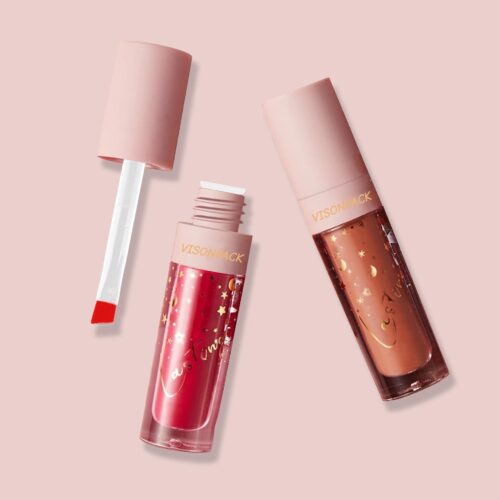 Custom Logo AS PETG Round Concealer Tube 9ml 10ml Liquid Lipstick Lip Gloss Container Eyelash Mascara Brush Packaging Applicator - LG002O