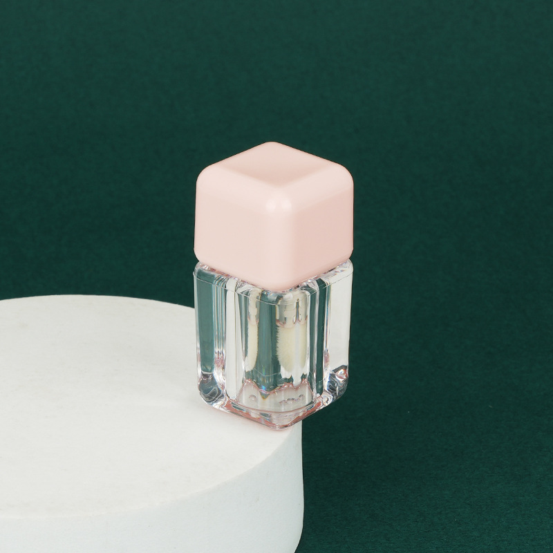 Small Square Lip Gloss Tube Transparent Lip Glaze Liptint Empty Lip Oil Container 4ml Short Clear Wand Liquid Eyeshadow Bottles - LG0945 - Image 5