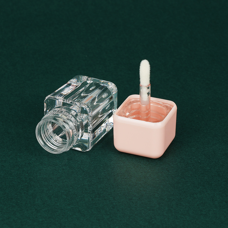 Small Square Lip Gloss Tube Transparent Lip Glaze Liptint Empty Lip Oil Container 4ml Short Clear Wand Liquid Eyeshadow Bottles - LG0945 - Image 3