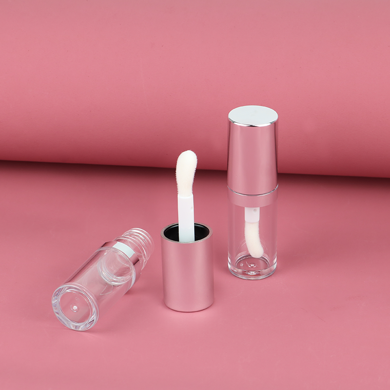 New 8ml Round Silver Lip Glaze Bottle Fat Short Clear Liquid Concealer Lipstick Lipgloss Empty Tube Big Wand Brush Applicator - LG1303 - Image 5