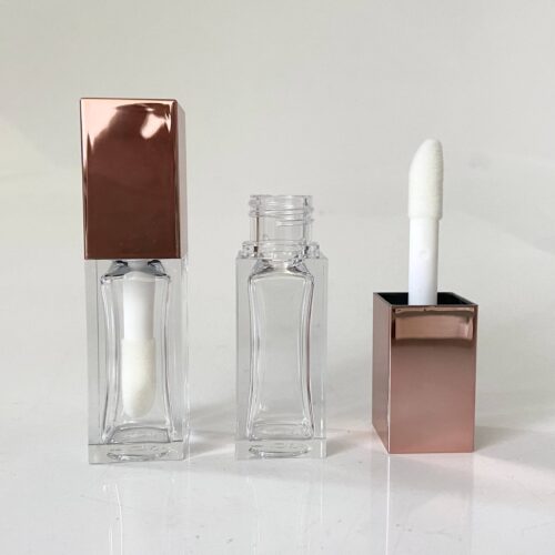 Eco Friendly Plastic Transparent 7ml 8ml Blush Lip Gloss Tube Lip Oil Packaging With Big Brush Applicator - LG1307