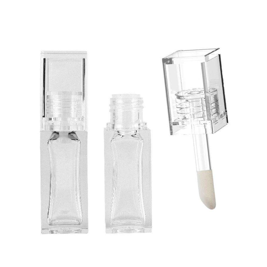 Eco Friendly Plastic Transparent 7ml 8ml Blush Lip Gloss Tube Lip Oil Packaging With Big Brush Applicator - LG1307 - Image 2