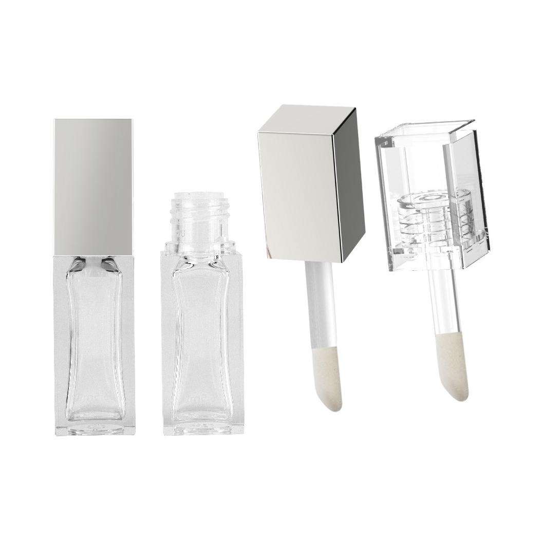 Eco Friendly Plastic Transparent 7ml 8ml Blush Lip Gloss Tube Lip Oil Packaging With Big Brush Applicator - LG1307 - Image 4