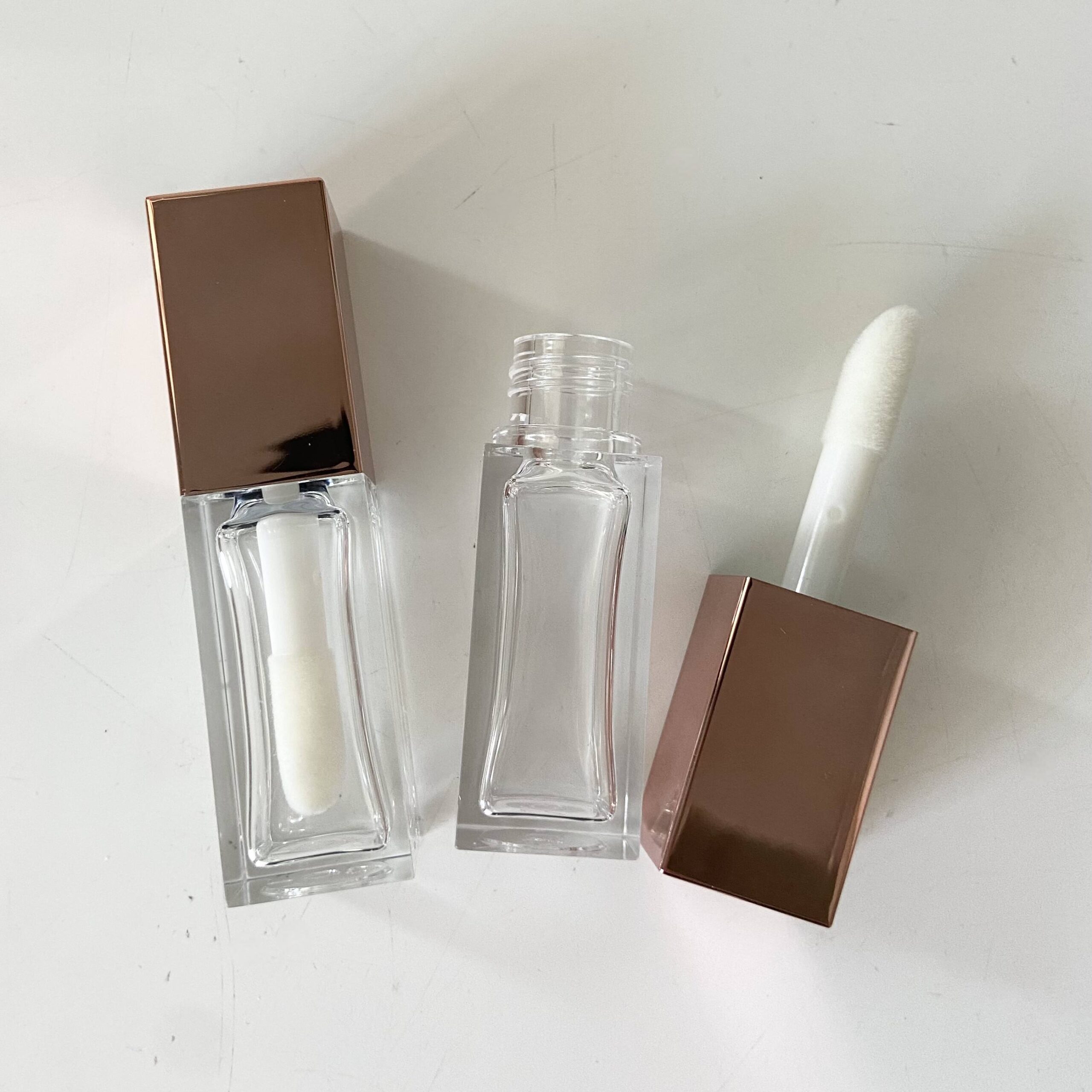 Eco Friendly Plastic Transparent 7ml 8ml Blush Lip Gloss Tube Lip Oil Packaging With Big Brush Applicator - LG1307 - Image 5