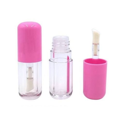 Cute Fat Round Shape 4ml Lip Gloss Packaging Plumping Tint Lip Oil Bottle Container With Big Brush Applicator - LG1737B