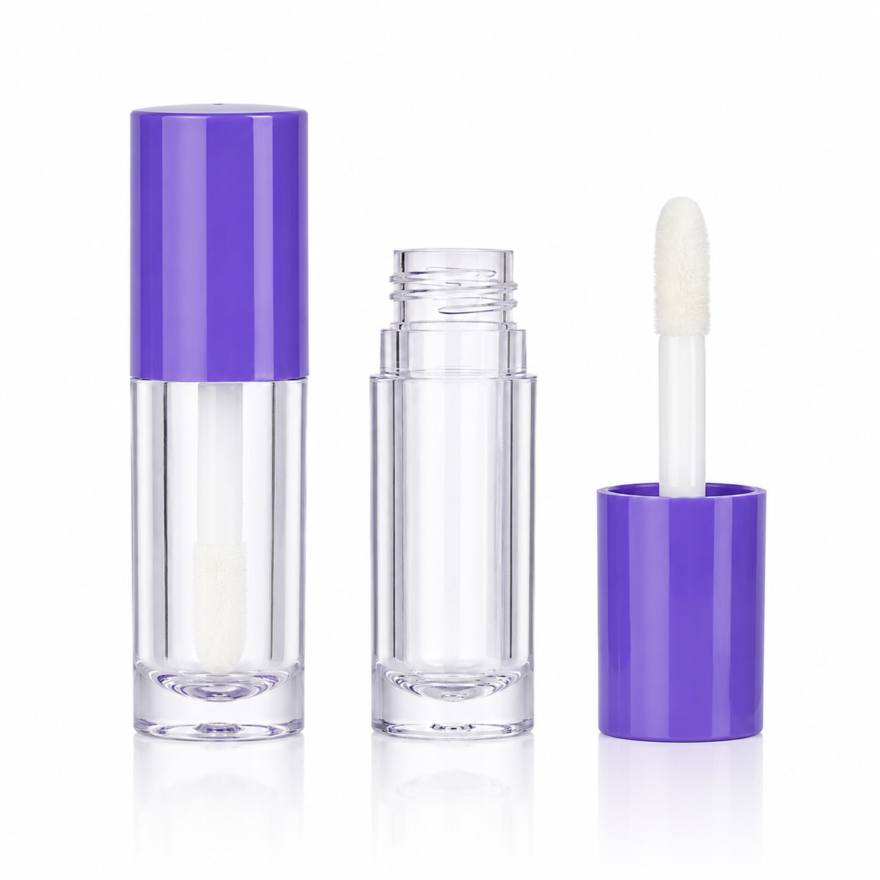 Hot Selling Empty Round Cylinder Plump Lip Gloss Lip Oil Bottle Packaging 5ml With Big Brush Applicator - LG1747 - Image 2