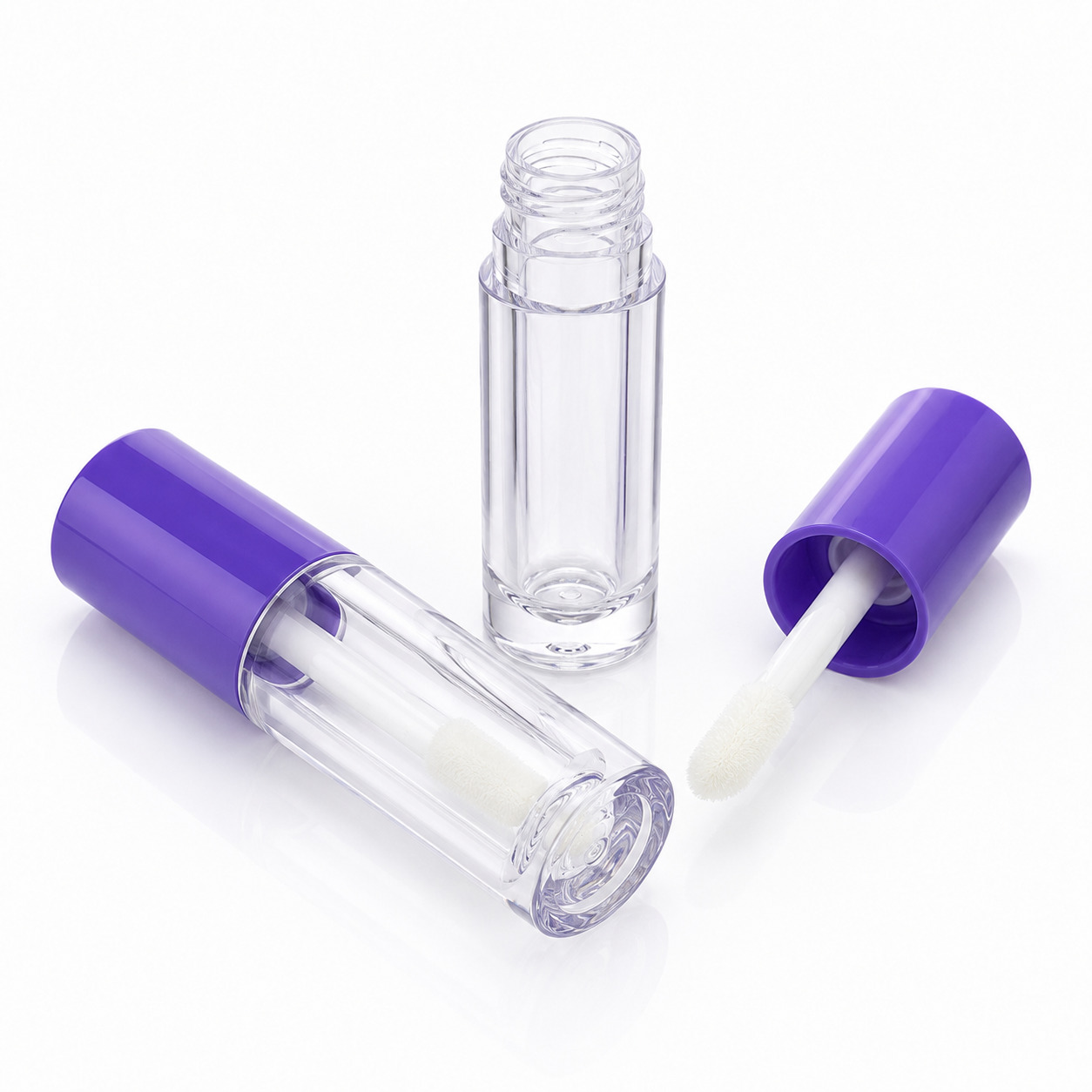 Hot Selling Empty Round Cylinder Plump Lip Gloss Lip Oil Bottle Packaging 5ml With Big Brush Applicator - LG1747 - Image 3