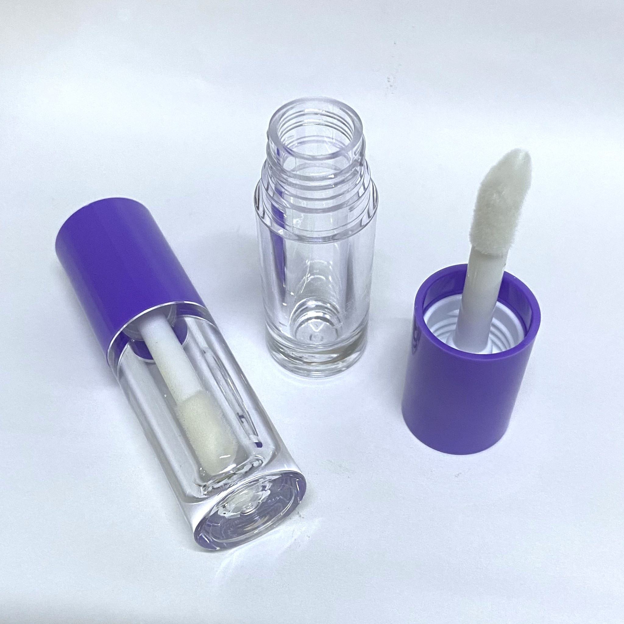 Hot Selling Empty Round Cylinder Plump Lip Gloss Lip Oil Bottle Packaging 5ml With Big Brush Applicator - LG1747 - Image 5