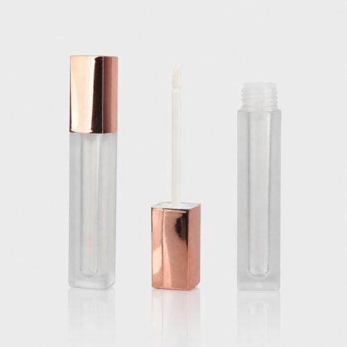 High Quality Cosmetics Packaging Matte Clear Lip Gloss Tubes Plastic Square Empty Lip Gloss Containers Tube - LG215