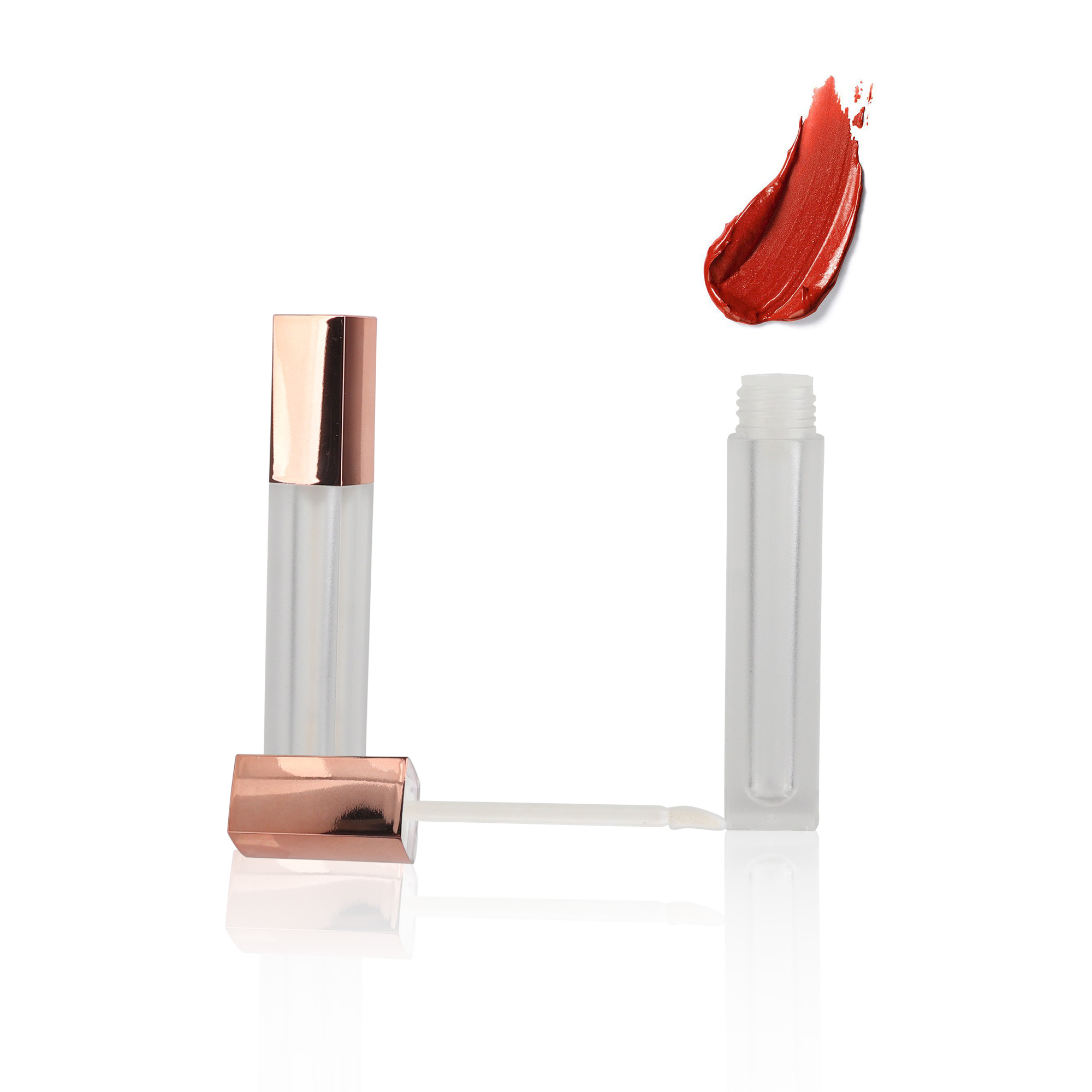 High Quality Cosmetics Packaging Matte Clear Lip Gloss Tubes Plastic Square Empty Lip Gloss Containers Tube - LG215 - Image 3