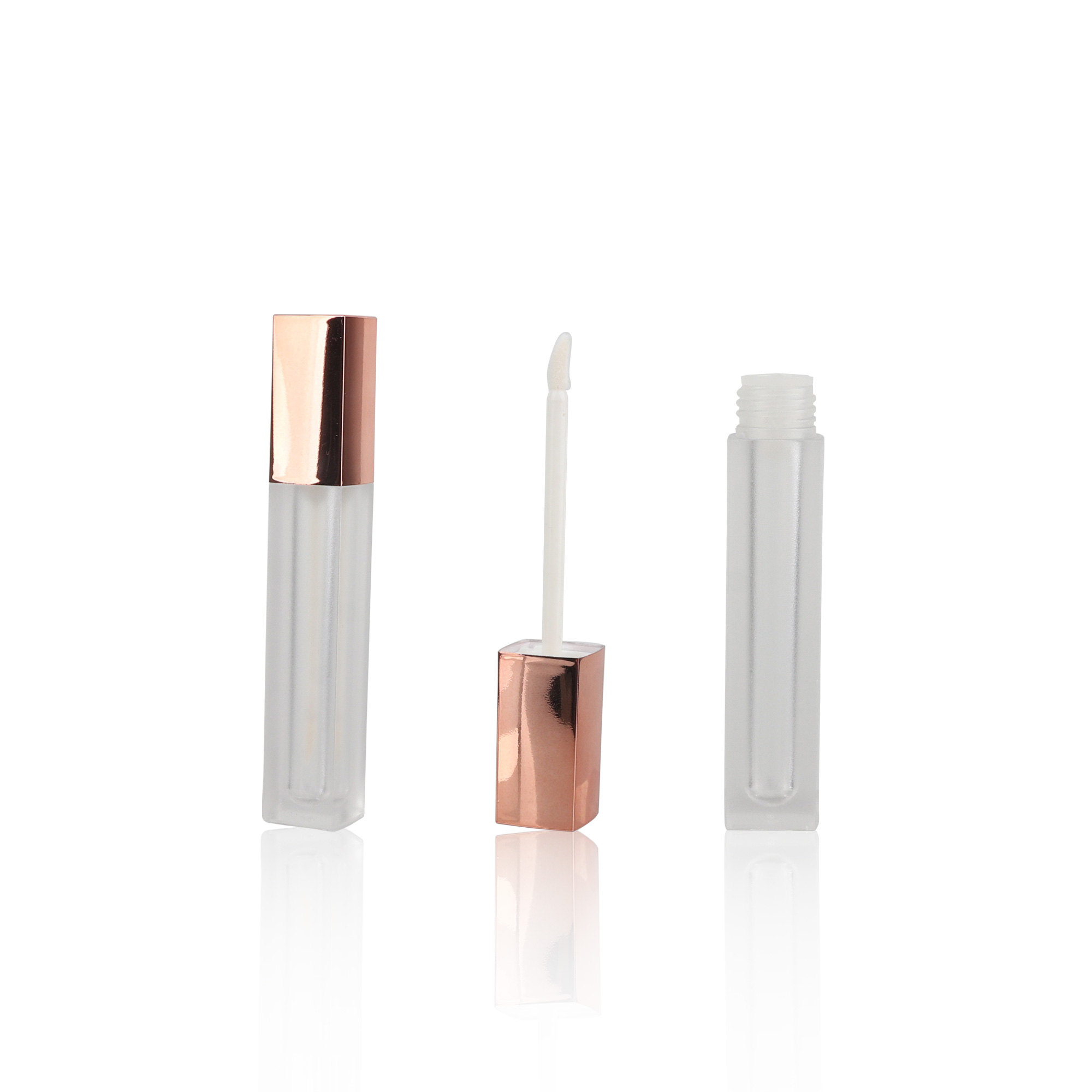 High Quality Cosmetics Packaging Matte Clear Lip Gloss Tubes Plastic Square Empty Lip Gloss Containers Tube - LG215 - Image 4