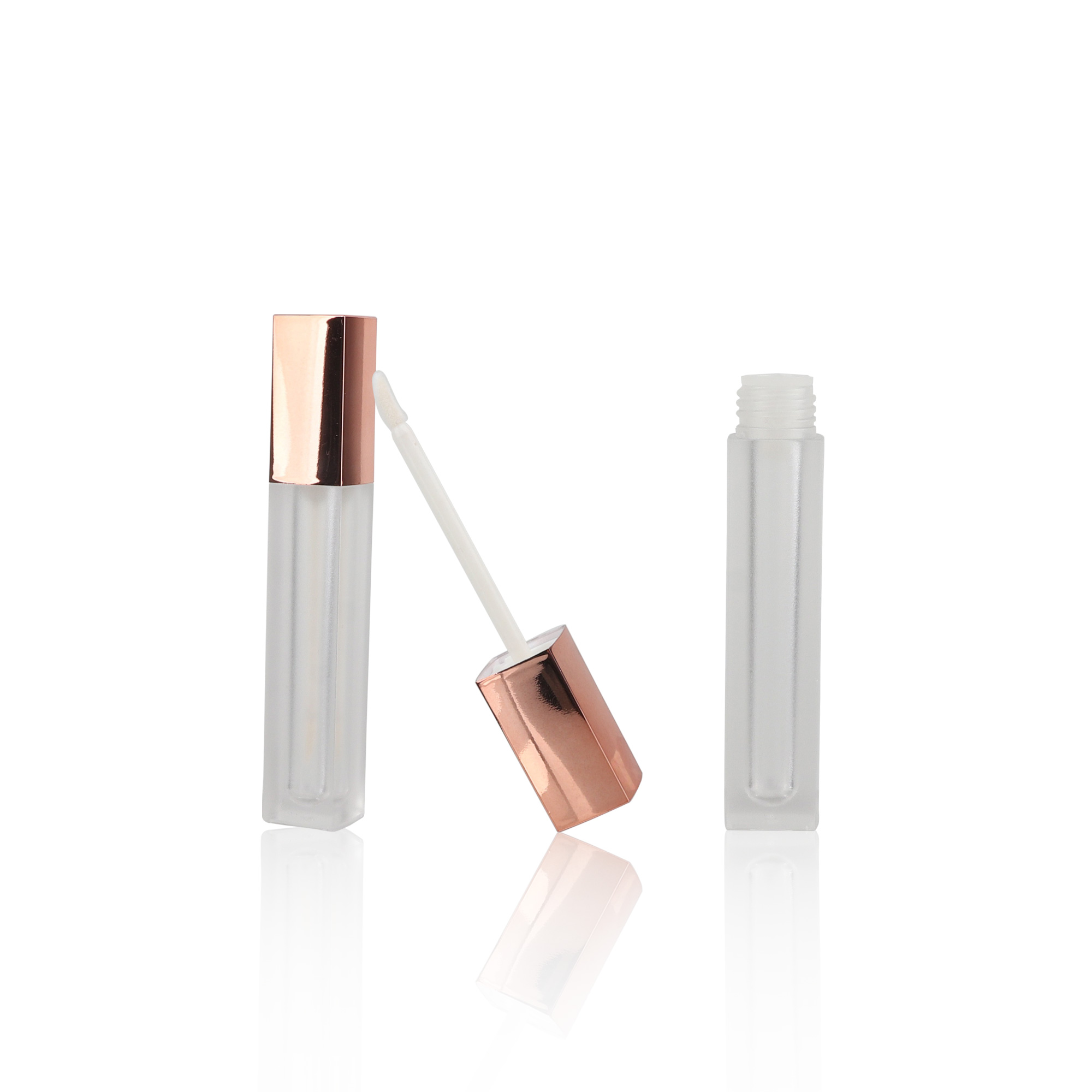 High Quality Cosmetics Packaging Matte Clear Lip Gloss Tubes Plastic Square Empty Lip Gloss Containers Tube - LG215 - Image 5