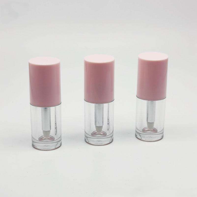 Custom Round Liquid Blush Bottle Aluminum Rod Stick Empty Plastic Lip Gloss Oil Tube 4ml Eye Shadow Container Velvet Brush - LG255LJ - Image 4
