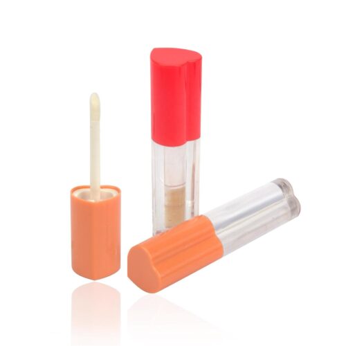Custom Color Heart Shape Empty Liquid Lipstick Case Lip Gloss Tube Packaging for Love,Valentine Day - LG483