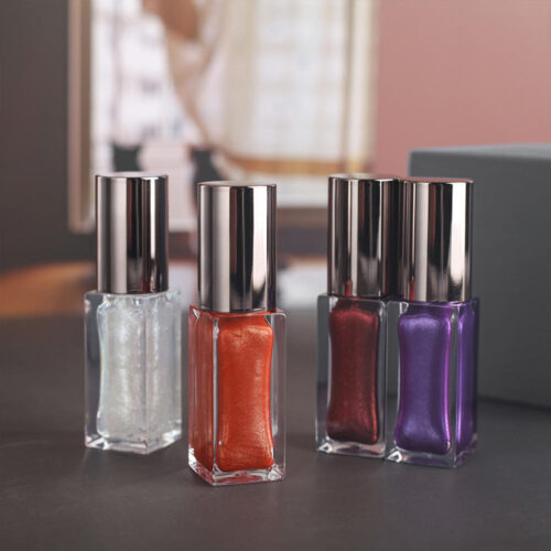 Round Square PETG Bottle 4ml 10ml Liquid Lipstick Lip Gloss Lip Oil Container With Big Brush Applicator - LG609B