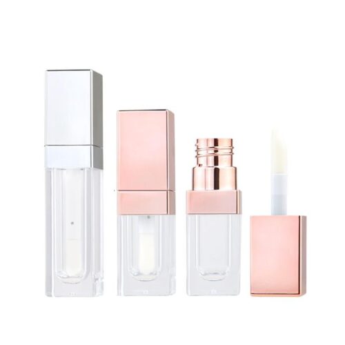 Classic Empty Square Lip Gloss Lip Oil 7.5ml Liquid Foundation Concealer Tube Packaging 11.5ml With Big Brush Applicator - LG900/LG910