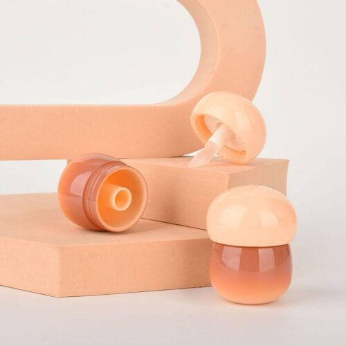 Unique Style 6g Mushroom Shape Velvet Lip Glaze Plumper Bottle 6ml Silicone Brush Big Applicator Lip Mask Lip Gloss Container - LGD0116