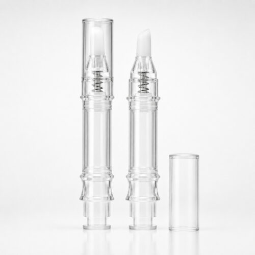 Unique Nursing Syringe Shape Empty Push Lip Gloss Tube Lip Tint Container Packaging Transparent - LGT178B