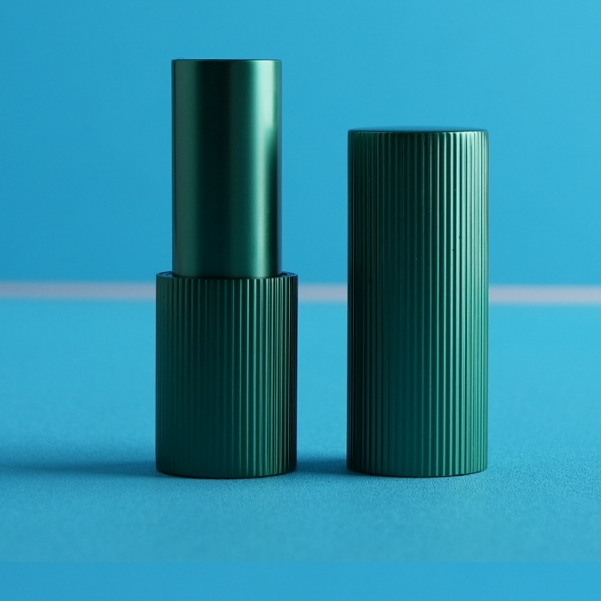Luxury Cylinder Aluminum Lipstick Container Lip Balm Case Stripe Design Empty Aluminum Cosmetics Bottle Round Tube Sample Free - LS0928 - Image 2