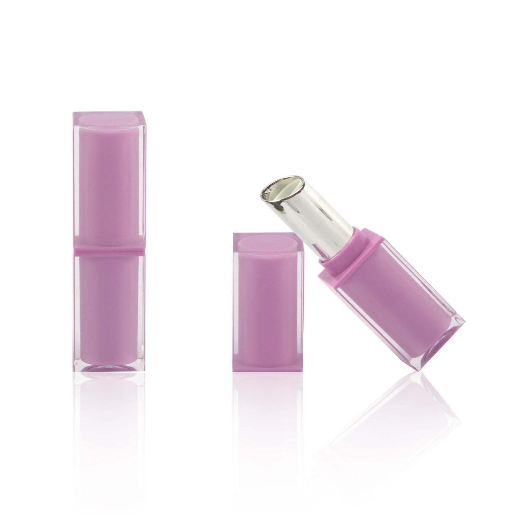 Private Label Custom Color Double Layer Lipstick Container Empty Square Lip Balm Tubes - LS574