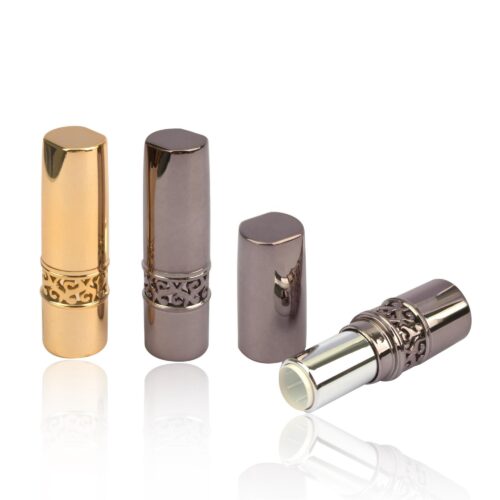 Unique Luxury Retro Vintage Empty Embossed Lipstick Case Packaging Royal Metallic Gold - LS576