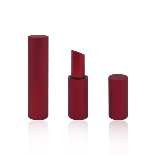 Custom Empty Round Magnetic Lip Balm Chapstick Tube Lipstick Case Packaging Red Luxury - LS982