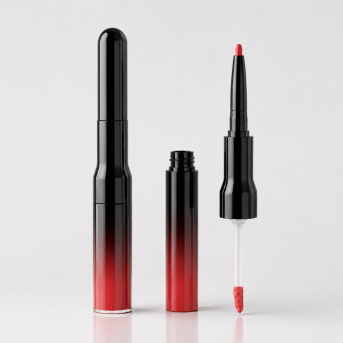 Portable Custom Empty 2 in 1 Plastic Liquid Lipstick Lip Liner Container Packaging 7.5ml Private Label for Cosmetics - LSG21