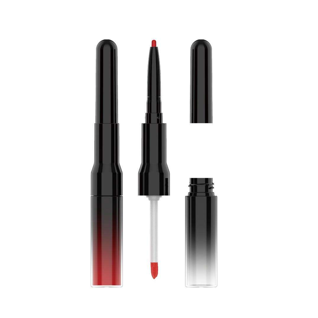 Portable Custom Empty 2 in 1 Plastic Liquid Lipstick Lip Liner Container Packaging 7.5ml Private Label for Cosmetics - LSG21 - Image 2