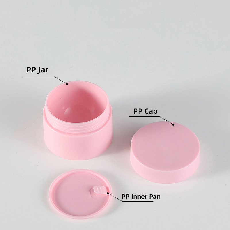 Multifunction Makeup Packaging Matte PP Cosmetic Jar Skin Care 90g 100g Empty Plastic Cream Jar Double Walled Cylinder Container - P062 - Image 5