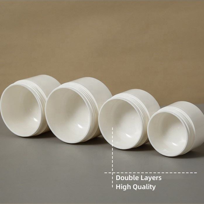 Multifunction Makeup Packaging Matte PP Cosmetic Jar Skin Care 90g 100g Empty Plastic Cream Jar Double Walled Cylinder Container - P062 - Image 2